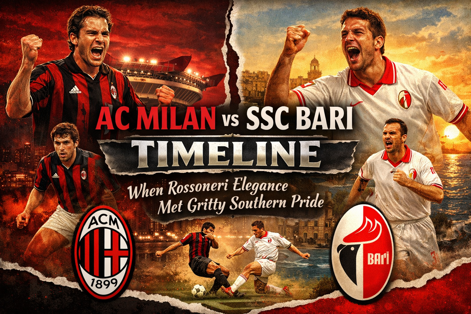 Ac milan vs ssc bari timeline