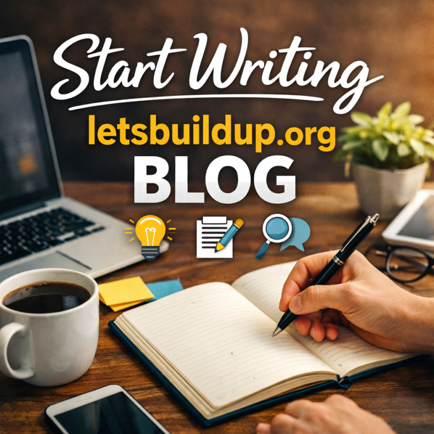 Start writing letsbuildup.org blog